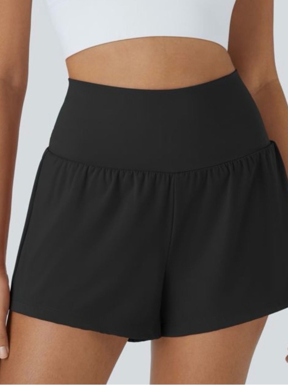 Like New HALARA High-Waist Black Athletic Shorts sz L
